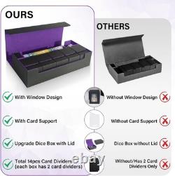 Card Storage Display Case for MTG, 2400+ Cards, Black&Purple