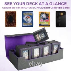 Card Storage Display Case for MTG, 2400+ Cards, Black&Purple