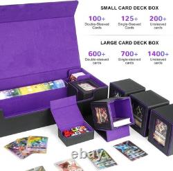 Card Storage Display Case for MTG, 2400+ Cards, Black&Purple