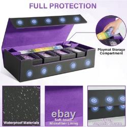 Card Storage Display Case for MTG, 2400+ Cards, Black&Purple