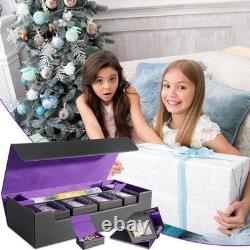 Card Storage Display Case for MTG, 2400+ Cards, Black&Purple
