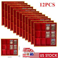 Cardboard Display Storage Box Case for 12 Certified PCGS NGC Coin Slab Holder US