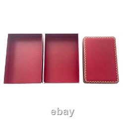 Cartier Necklace Case Red Storage Jewelry Large Display Box Outer Box Empty