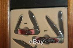 Case XX Red Bone Handle Limited Edition Pocket Knife Set in Store Display