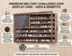 Challenge Coin Display Case, Lockable Military Coin Holder Cabinet