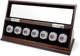 Championship Ring Display Case Mahogany Wood 7 Pcs NFL NBA Storage Shadow Box