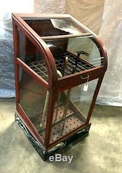 Cherry Walking Cane Display Case, Mfg. Waco, TX, Country / General Store