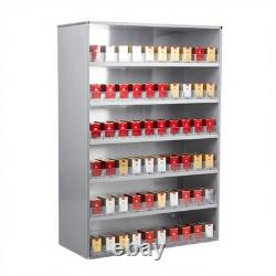 Cigarettes Retail Display Rack Aluminium Cigarettes Cabinet 6 Layers 10 Brackets