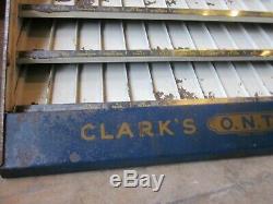 Clark's Boilfast Spool Cabinet Mercantile General Store Thread Display Case