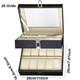 Classic Style Leather Watch Display Case Organizer Jewelry Storage Box WithGlass