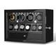 Classic Watch Winder For 4 Automatic Watches with Drawer Storage Display Case