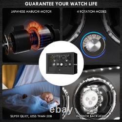 Classic Watch Winder For 4 Automatic Watches with Drawer Storage Display Case