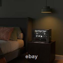 Classic Watch Winder For 4 Automatic Watches with Drawer Storage Display Case