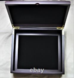 Classy Presentation Display Wood Storage Case Box with 4 trays-Holds 64-Lg caps
