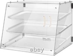 Clear Acrylic Bakery Display Case, 3-Tier Storage