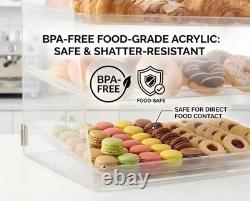 Clear Acrylic Bakery Display Case, 3-Tier Storage