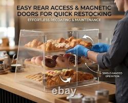 Clear Acrylic Bakery Display Case, 3-Tier Storage