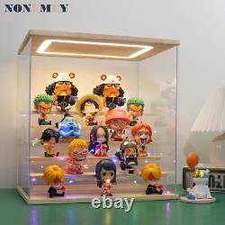 Clear Acrylic Display Case Stand with LED Light 2/3/4/5/6 Tier Storage Box Sh