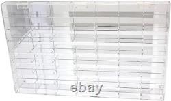 Clear Display Case Wall Cabinet(108 Slots)164 Hot Small Toy Car Wheels Scale Ma