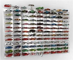 Clear Display Case Wall Cabinet for 164 Hot Wheels Scale Matchbox Hot Toy Cars
