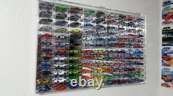 Clear Display Case Wall Cabinet for 164 Hot Wheels Scale Matchbox Hot Toy Cars