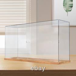 Clear Doll Storage Cabinet Figure Display Case Showing Cabinet Scale Car Display