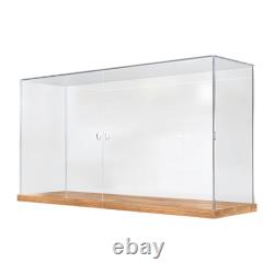 Clear Doll Storage Cabinet Figure Display Case Showing Cabinet Scale Car Display