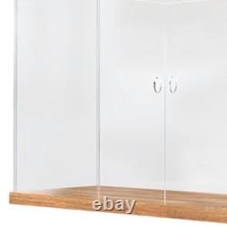 Clear Doll Storage Cabinet Figure Display Case Showing Cabinet Scale Car Display