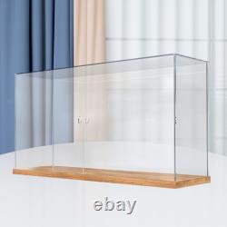 Clear Doll Storage Cabinet Figure Display Case Showing Cabinet Scale Car Display