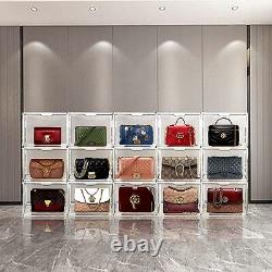 Clear Handbag Storage Organizers for Closet 9 Pack Plastic Acrylic Display Case