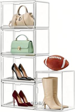 Clear Stackable Storage Bins, Acrylic Display Case, Acrylic Boxes with Lids Clear Stackable Storage Bins, Acrylic Display Case, Acrylic Boxes with Lids