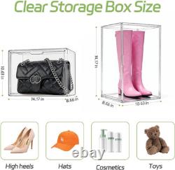 Clear Stackable Storage Bins, Acrylic Display Case, Acrylic Boxes with Lids