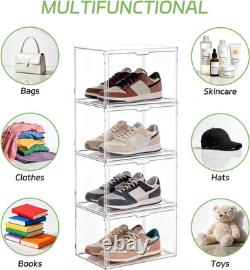 Clear Stackable Storage Bins, Acrylic Display Case, Acrylic Boxes with Lids
