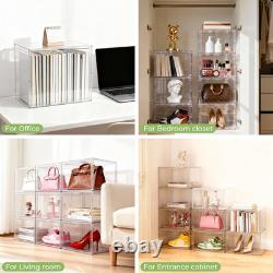 Clear Stackable Storage Bins, Acrylic Display Case, Acrylic Boxes with Lids