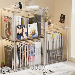 Clear Stackable Storage Bins, Acrylic Display Case, Acrylic Boxes with Lids