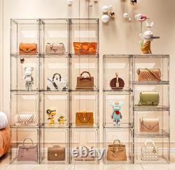 Clear Stackable Storage Bins, Acrylic Display Case, Acrylic Boxes with Lids