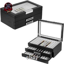 Co 30 Pen Wood Display Case Holder Storage Collector Organizer Box 314030