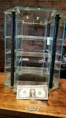 Colibri Lighter & Pen Display Case Rotating Lucite Jewelry Store Locking
