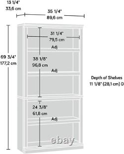 Collection 5-Shelf Bookcase, Washington Cherry Bookshelf Storage Display Case