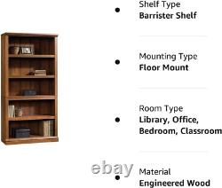 Collection 5-Shelf Bookcase, Washington Cherry Bookshelf Storage Display Case