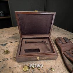 Colt Model 1911 Wood Presentation Case Pistol Display Box -Velvet Lined, 02