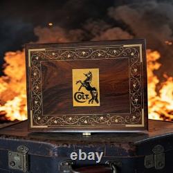 Colt Model 1911 Wood Presentation Case Pistol Display Box -Velvet Lined, 02