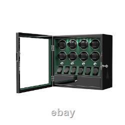Compact LED Automatic 8 Watch Winder With 6 Watches Display Storage Box Gift