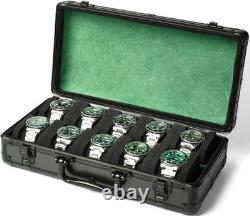 Compact Vintage Watch Organizer Case 10 Slots for Stylish Storage & Display