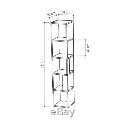 Corner Bookcase Display Shelf Shelves Rack Library Storage Holders Organiser