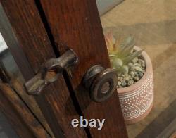 Countertop Showcase, General Store Display, Vintage Wood Framed Glass Case, F