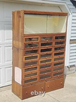 Country / General Store Seed Cabinet with Showcase, Vert Large, 3 Pieces, Pick Up