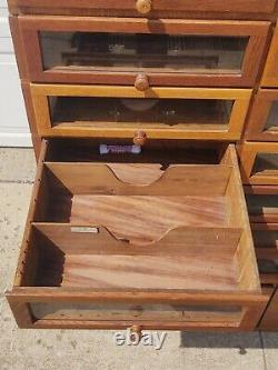 Country / General Store Seed Cabinet with Showcase, Vert Large, 3 Pieces, Pick Up