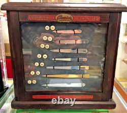 Country Store Countertop Display Case Premire Manicure Celluloid Button Prices