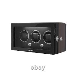 DUKWIN Automatic Watch Winder 3-24 Watch Display Case Wacth Box LED Quiet Motor